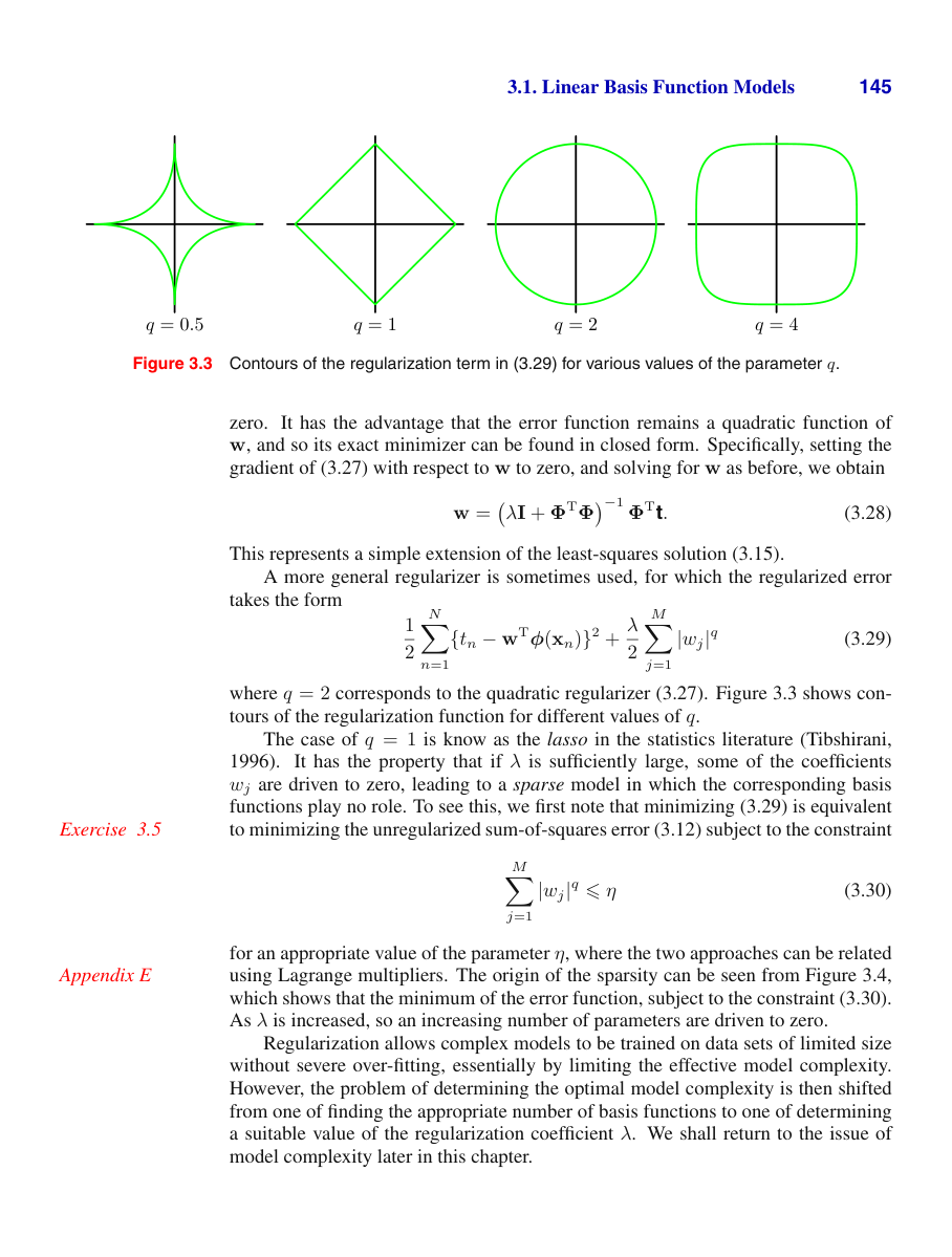 Constraint regions for q-norms